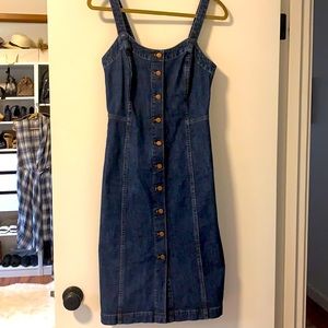 Denim midi dress
